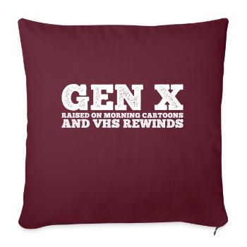 Gen X FAFO Génération X - Housse de coussin décorative 45 x 45 cm - bordeaux - Devant
