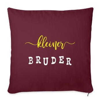 Kleiner Bruder - Sofakissenbezug 45 x 45 cm - Burgunderrot - Vorne