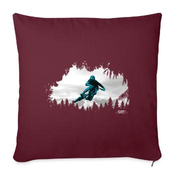 Mountain rider - Housse de coussin décorative 45 x 45 cm - bordeaux - Devant