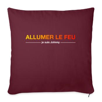 allumer le feu - Housse de coussin décorative 45 x 45 cm - bordeaux - Devant