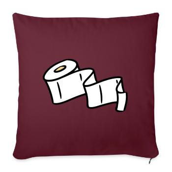 Toilet paper papier papier toilette - Housse de coussin décorative 45 x 45 cm - bordeaux - Devant