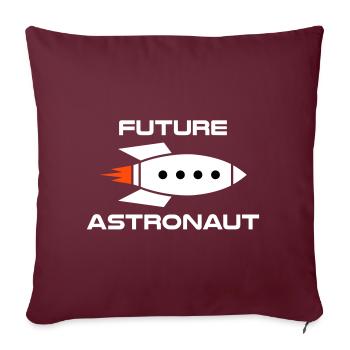 Future astronaut (Raumschiff) - Sofakissenbezug 45 x 45 cm - Burgunderrot - Vorne