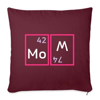 Mom (Molybdän, Wolfram verdreht) - Sofakissenbezug 45 x 45 cm - Burgunderrot - Vorne