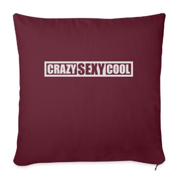 design cool sexy fou - Housse de coussin décorative 45 x 45 cm - bordeaux - Devant