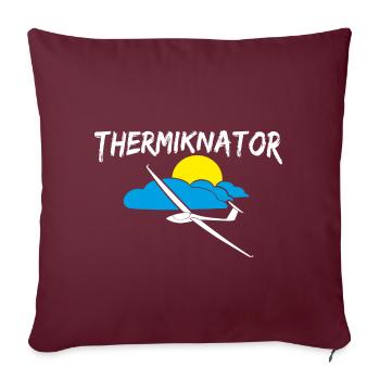 Thermik Segelflieger gleiten lustig Geschenkidee - Sofakissenbezug 45 x 45 cm - Burgunderrot - Vorne