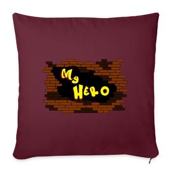MEIN HERO Graffiti - Sofakissenbezug 45 x 45 cm - Burgunderrot - Vorne