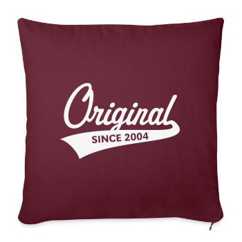 Original depuis 2004 (année de naissance, anniversaire / W) - Housse de coussin décorative 45 x 45 cm - bordeaux - Devant