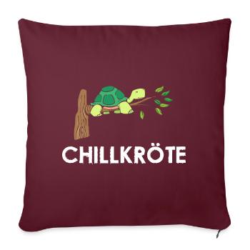 Chill Toad Sleep Shirt Nightgown Turtle - Sofa pillowcase 17,3'' x 17,3'' (45 x 45 cm) - burgundy - Front