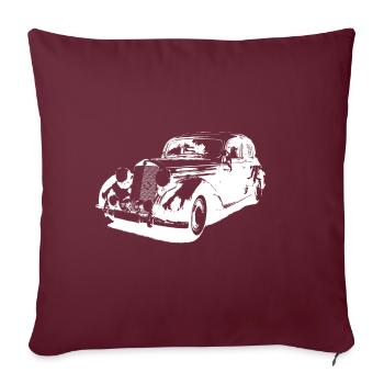 Oldtimer - Sofakissenbezug 45 x 45 cm - Burgunderrot - Vorne