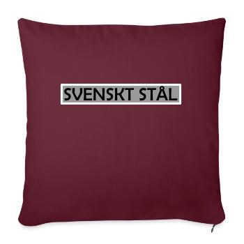 Schwedischer Stahl - Sofakissenbezug 45 x 45 cm - Burgunderrot - Vorne