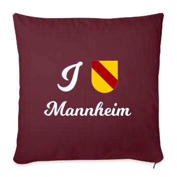J’adore Mannheim - Housse de coussin décorative 45 x 45 cm - bordeaux - Devant