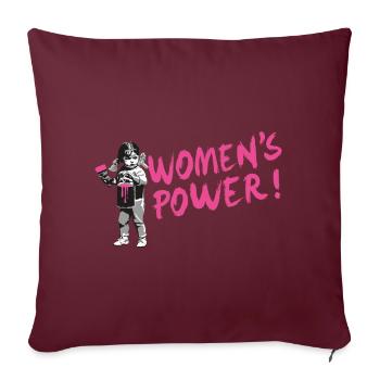 LE POUVOIR DES FEMMES ! - Women's Power - Housse de coussin décorative 45 x 45 cm - bordeaux - Devant