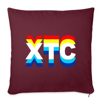 XTC, ecstasy, drogues - Housse de coussin décorative 45 x 45 cm - bordeaux - Devant