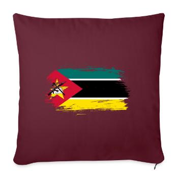 Mosambik Fahne Flagge - Sofakissenbezug 45 x 45 cm - Burgunderrot - Vorne