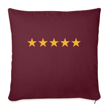 5 Sterne Bewertung - 5 Sterne Bewertung leer - Sofakissenbezug 45 x 45 cm - Burgunderrot - Vorne