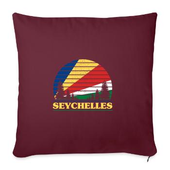 Seychellen - Sofakissenbezug 45 x 45 cm - Burgunderrot - Vorne