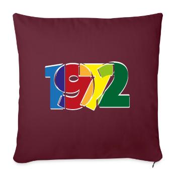 Geboren in 1972 - Sofakissenbezug 45 x 45 cm - Burgunderrot - Vorne