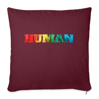 Arc-en-ciel humain humain - Housse de coussin décorative 45 x 45 cm - bordeaux - Devant