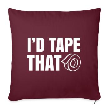 Ruban adhésif Bandage DIY Sport Physio - Housse de coussin décorative 45 x 45 cm - bordeaux - Devant