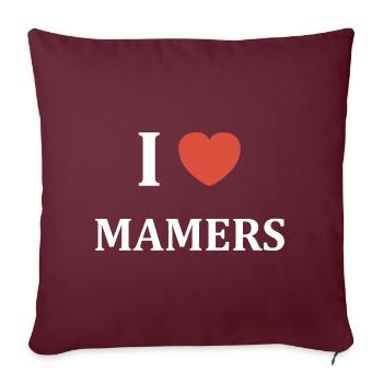 i love Mamers - Housse de coussin décorative 45 x 45 cm - bordeaux - Devant