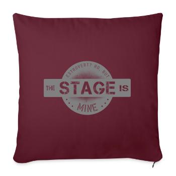 Centre extraverti - Housse de coussin décorative 45 x 45 cm - bordeaux - Devant