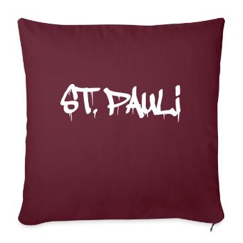 St. Pauli Hambourg Sankt Pauli - Housse de coussin décorative 45 x 45 cm - bordeaux - Devant