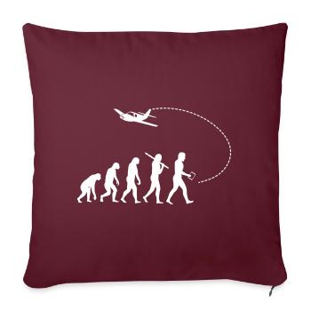 Évolution du projet pilote - Housse de coussin décorative 45 x 45 cm - bordeaux - Devant
