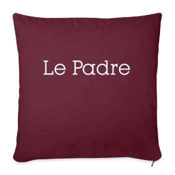 LE PADRE BLANC French Touch Design - Housse de coussin décorative 45 x 45 cm - bordeaux - Devant