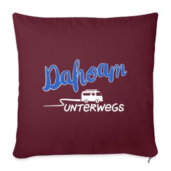 Dahoam unterwegs Bus - Sofakissenbezug 45 x 45 cm - Burgunderrot - Vorne