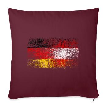 Deutschland Österreich 002 - Sofakissenbezug 45 x 45 cm - Burgunderrot - Vorne