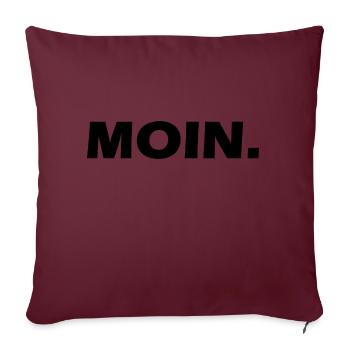 Moin. - Sofakissenbezug 45 x 45 cm - Burgunderrot - Vorne