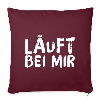 Cooler Spruch - Sofakissenbezug 45 x 45 cm - Burgunderrot - Vorne