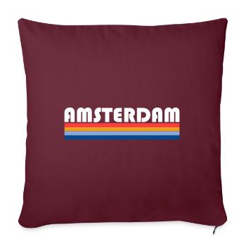 Amsterdam - Sofakissenbezug 45 x 45 cm - Burgunderrot - Vorne