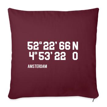 Amsterdam coordinates - Sofa pillowcase 17,3'' x 17,3'' (45 x 45 cm) - burgundy - Front
