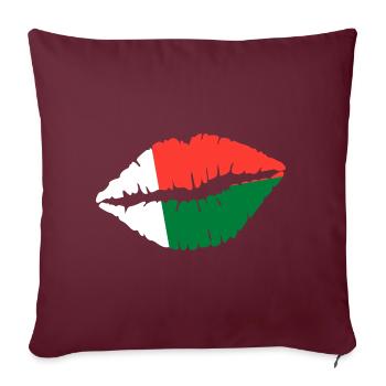 Drapeau de Madagascar, cadeau - Housse de coussin décorative 45 x 45 cm - bordeaux - Devant