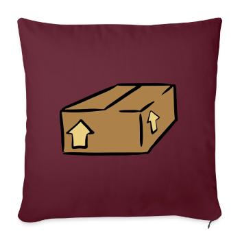 Paket Post Package Paquet - Sofakissenbezug 45 x 45 cm - Burgunderrot - Vorne