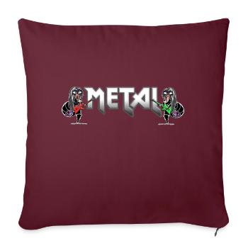 Metal Music Snails - Sofa pillowcase 17,3'' x 17,3'' (45 x 45 cm) - burgundy - Front
