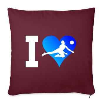 Volley-ball volleyeur Volley Volleyballsp - Housse de coussin décorative 45 x 45 cm - bordeaux - Devant