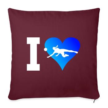 Volley-ball volley-ball volley-ball - Housse de coussin décorative 45 x 45 cm - bordeaux - Devant