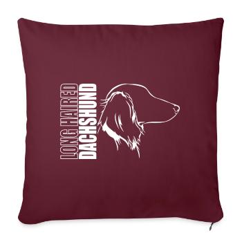 TECKEL À POIL LONG Profil Chien Chien Wilsigns - Housse de coussin décorative 45 x 45 cm - bordeaux - Devant