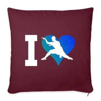 Kung Fu Kungfu Kungfu pour hommes Wushu féminin - Housse de coussin décorative 45 x 45 cm - bordeaux - Devant