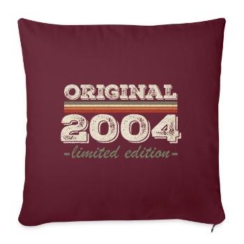 Légende depuis 2004 Né en 2004 Anniversaire 2004 - Housse de coussin décorative 45 x 45 cm - bordeaux - Devant