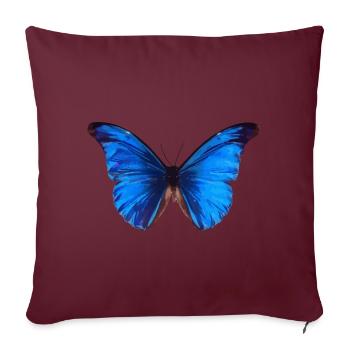 butterfly 4 (Peinture) - Housse de coussin décorative 45 x 45 cm - bordeaux - Devant