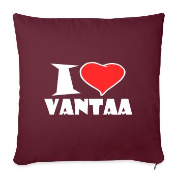 Vantaa - Housse de coussin décorative 45 x 45 cm - bordeaux - Devant