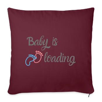 Bébé est en train de charger - Housse de coussin décorative 45 x 45 cm - bordeaux - Devant