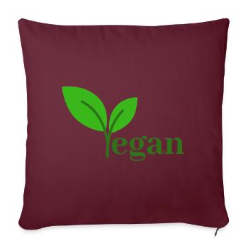 VEGAN - Sofakissenbezug 45 x 45 cm - Burgunderrot - Vorne