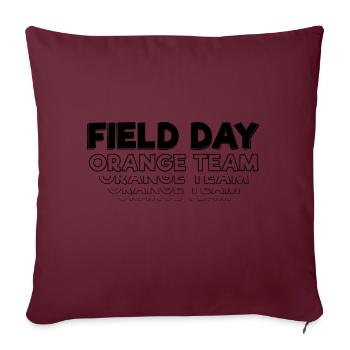 Journée sur le terrain 2024 École d’éducation physique Enseignant Enfants Équipe Orange - Housse de coussin décorative 45 x 45 cm - bordeaux - Devant