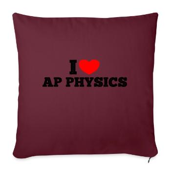 AP Physique Drôle Lycée AP Class Survivor - Housse de coussin décorative 45 x 45 cm - bordeaux - Devant