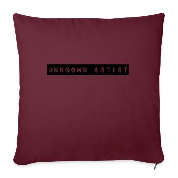 Artiste inconnu - Housse de coussin décorative 45 x 45 cm - bordeaux - Devant
