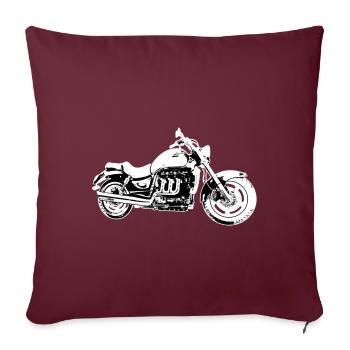 Moto Rocket 3 Roadster Vélo - Housse de coussin décorative 45 x 45 cm - bordeaux - Devant